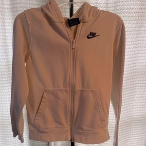White Nike zippered hoodie. Size small